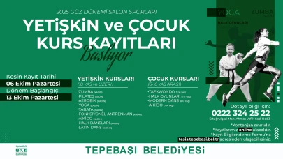 Tepebaşı Belediyesi’nde 2025 Güz Dönemi Spor Kursu Kayıtları Başlıyor