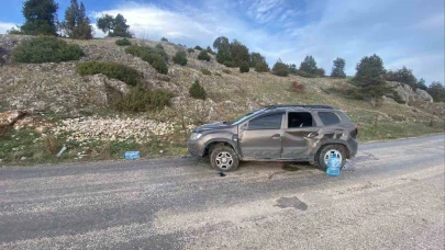 Araç takla attı 2 kişi yaralandı