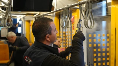 ESTRAM yerleşkesinde tramvaylar sefere işte böyle hazırlanıyor