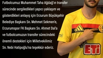 Eskişehirspor’dan Taha Ağdağ transferi için teşekkür mesajı