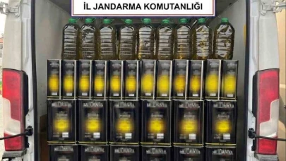Jandarma, 655 litre sahte zeytinyağı ele geçirdi
