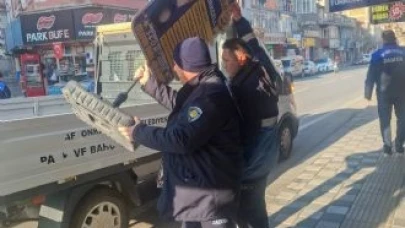 Afyonkarahisar’da zabıta kaldırım işgallerine karşı denetimleri artırdı