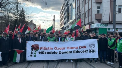Eskişehir’de Gazze’ye destek yürüyüşü yapıldı