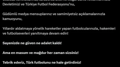 Fenerbahçe'den Galatasaray'a Sert Tepki: "Türk Futbolunu Ne Hâle Getirdiniz!"