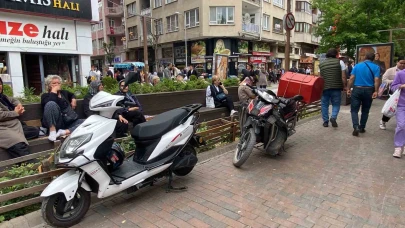 Eskişehir'de park yasağına rağmen motosiklet işgali