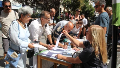 Eskişehir’de maden projesine itiraz süreci için imza standı açıldı