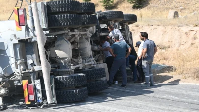 Eskişehir’de Beton Mikseri Devrildi: 1 Yaralı