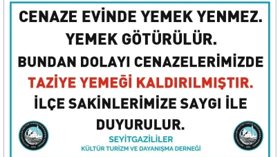 Seyitgazi’de Taziye Yemeği Uygulaması Kaldırıldı