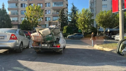 Eskişehir’de Sürücünün Tehlikeli Yük Taşıması Pes Dedirtti