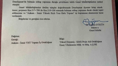 Dumlupınar’a Hızlı Tren Durağı Müjdesi