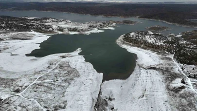Porsuk Barajı’nda su seviyesi kış ayına rağmen geriledi