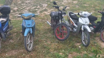 Çalınan motosikletleri polis buldu