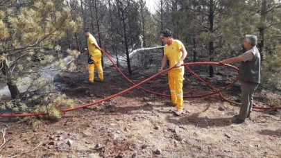 Eskişehir&#8217;de Orman Yangını Çok Büyümeden Söndürüldü