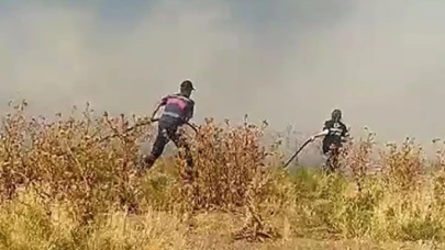 Eskişehir&#8217;de Ot Yangını Sıçramadan Söndürüldü