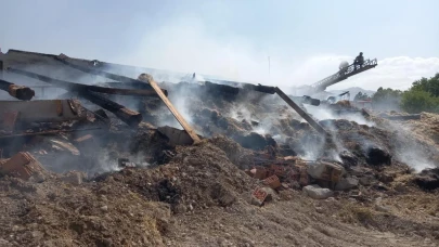 Eskişehir&#8217;de Çıkan Yangın il 5 Büyükbaş Hayvan Telef Oldu