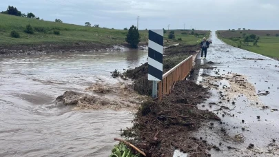 Eskişehir’de Yıllardır Akmayan Dere Sel ile Taştı