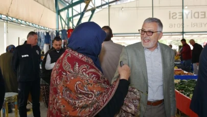 Eskişehir İnönü Belediye Başkanı Bozkurt&#8217;tan Pazar Ziyareti