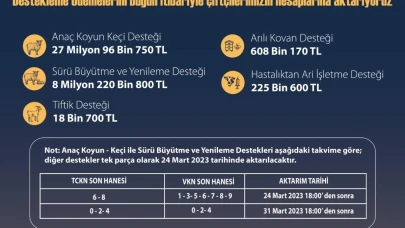 Tarımsal Destekleme için Ödemeler Başladı