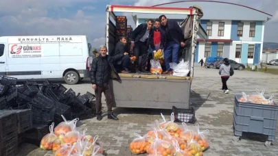 Eskişehir’e gelen depremzedeler için 6 ton meyve yardımı