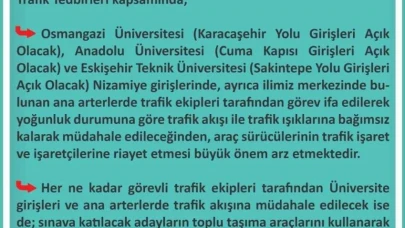 İl Emniyet Müdürlüğü'nden KPSS Kapsamında Trafik Tedbirleri Duyurusu