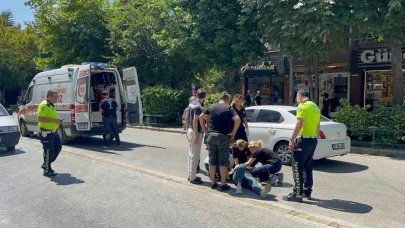 Elektrikli Bisikletin Çarptığı Kadın Hastaneye Kaldırıldı