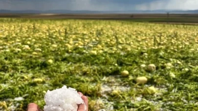 Eskişehir Çifteler'de Dolu Yağışı