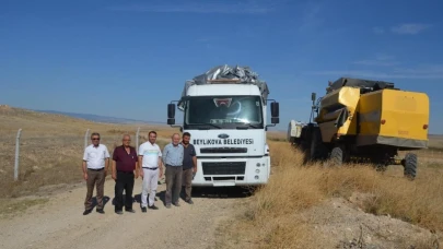 Beylikova'da Yağlık Ayçiçeği Hasadı Başladı