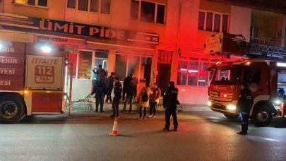 Pidecide çıkan yangına itfaiye müdahale etti