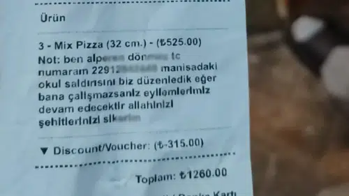Eskişehir'de Şok Eden Olay: Yemek Sipariş Fişlerinde Şehitlere Hakaret