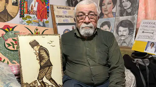 72 Yaşında Sanat Aşkı: Eserlerini Tahtaya Yakarak İşliyor