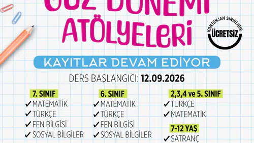 Emek Gençlik Merkezi’nde Güz Dönemi Atölyeleri Başlıyor