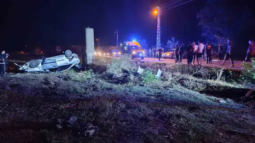 Düziçi'nde kontrolden çıkan otomobil şarampole yuvarlandı: 3 yaralı