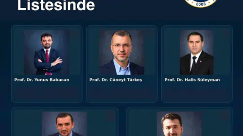 Erzincan Binali Yıldırım Üniversitesi'nden 5 İsim Dünyanın En Etkili Bilim İnsanları Arasında