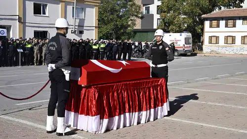 Artvin'deki kazada şehit düşen polis memuru Ahmet Sami Kılıçkaya için Kayseri'de hüzünlü veda