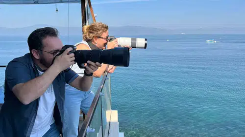 Mudanya semalarında SOLOTÜRK heyecanı: Gökyüzündeki manevraları yakalamak için kıyasıya yarıştılar