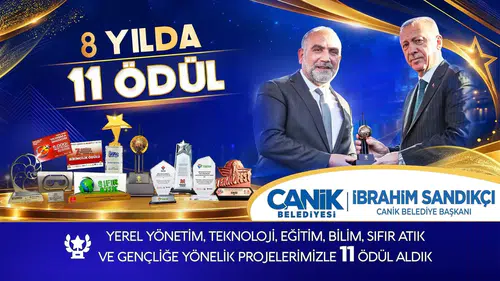 Canik Belediyesi'nin 8 yıllık hizmet maratonu 11 ödülle taçlandı