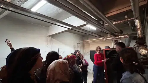 Sultanhisar'da kalorifer ateşçiliği kursunda teoriden pratiğe geçiş dönemi