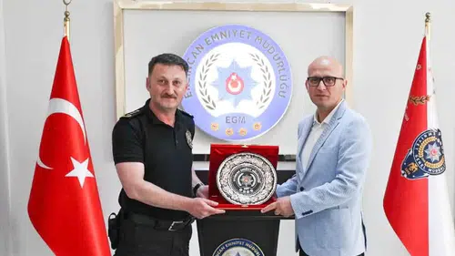 Albay Aslan, Erzincan Emniyet Müdürü Baybaba'yı makamında ziyaret etti