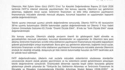 Türkiye'nin mali suçlarla mücadele karnesi açıklandı: FATF standartlarında büyük uyum