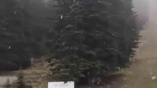 Uludağ'da kışın habercisi ilk kar yağışı zirveye ulaştı