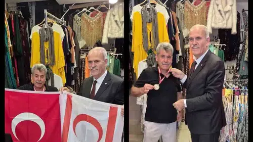 Recep Altepe'den Kıbrıs Maratonu'na hazırlanan başarılı atlet Enver Koç'a moral ziyareti