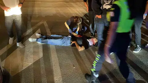 İnegöl'de trafik kazası: Motosiklet ve otomobil çarpıştı