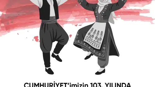 Didim'de Cumhuriyetin 103. yılına özel 103 kişilik dev zeybek gösterisi