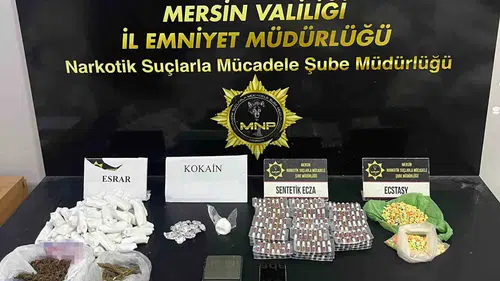 Mersin'de narkotik operasyonu: Binlerce sentetik hap ele geçirildi