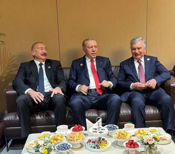 Erdoğan, Aliyev ve Mirziyoyev ile Bir Araya Geldi