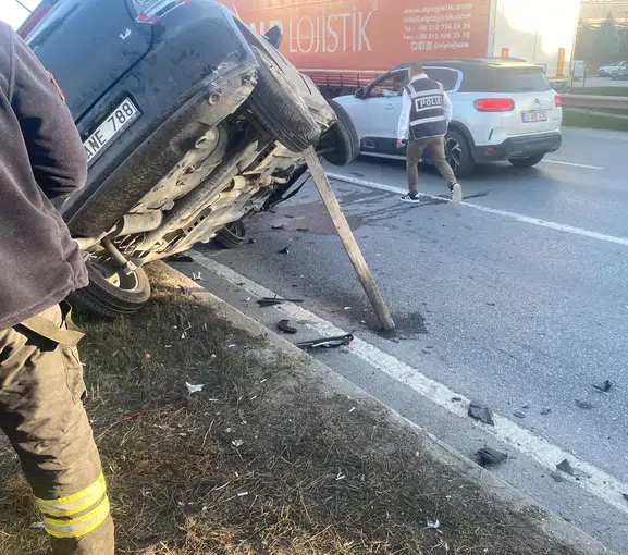 Eskişehir Çevreyolunda Takla Atan Araçta Sürücü Sıkıştı