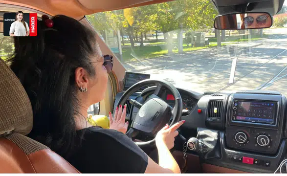 Eşinin desteğiyle başladı: 10 yıldır servis şoförlüğü yapıyor