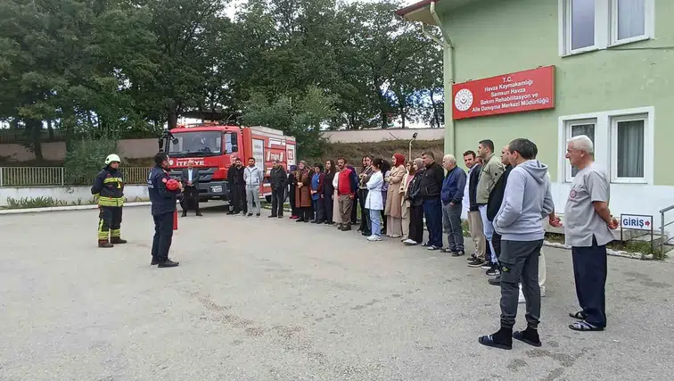 Havza Bakım ve Aile Danışma Merkezi'nde yangın güvenliği için kritik prova