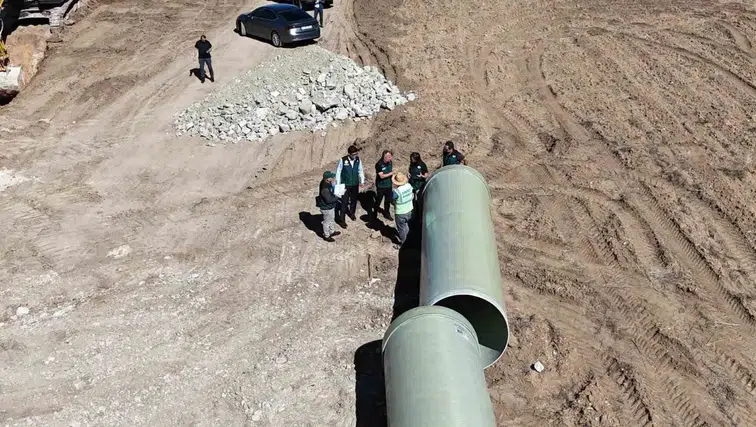 Bayburt'ta 57 bin dekar araziyi suya kavuşturacak dev projede denetim mesaisi