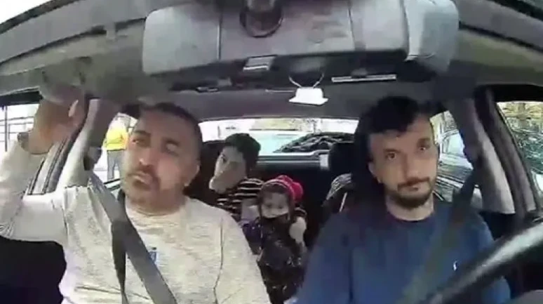 Böcek ailesinin hastaneye götürüldüğü anların taksi kamerası ortaya çıktı